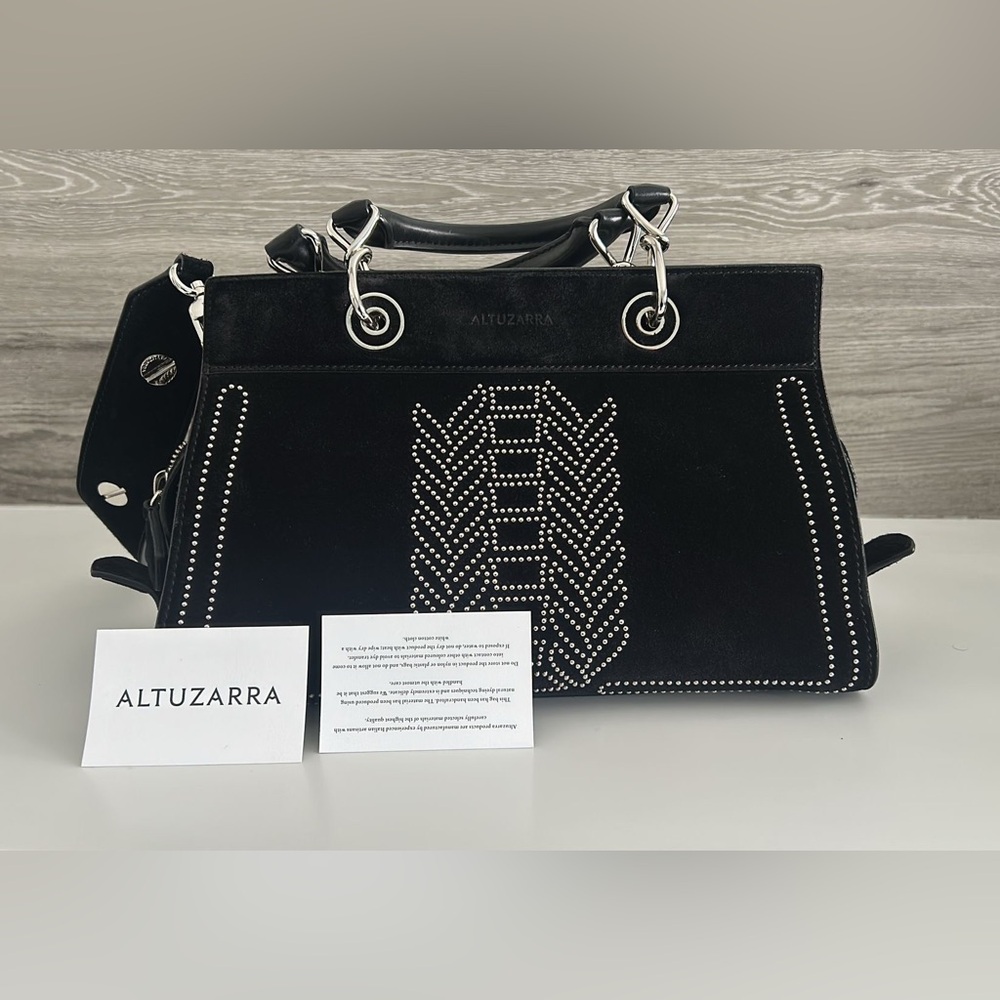 Altuzurra shadow suede studded tote bag